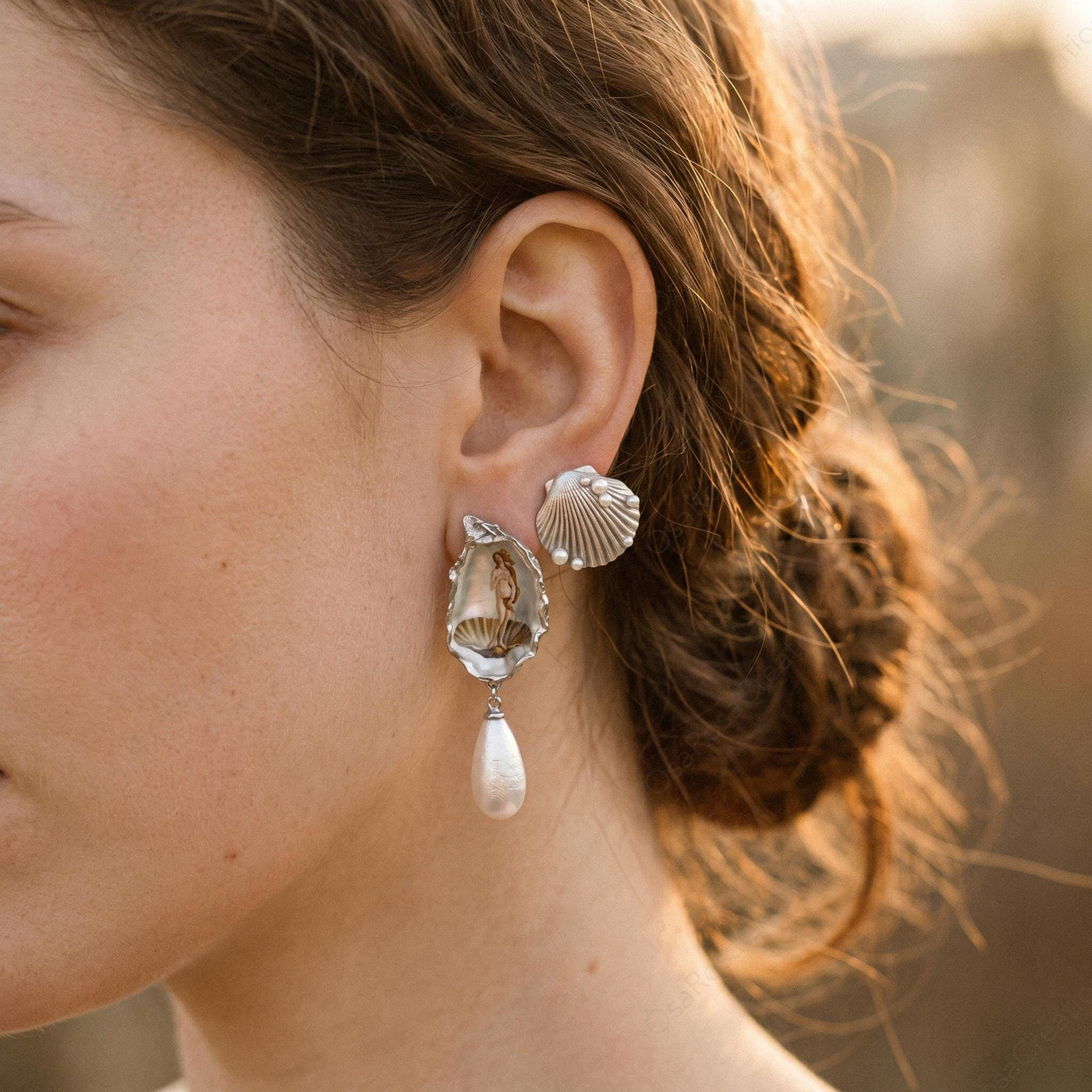 Renaissance Oyster Pearl Earrings