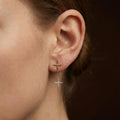 Mixed Metal North Star Dangle Earrings • Celestial Y2K Jewelry