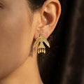 Matte Gold Bird Stud Earrings • Bohemian Totem Jewelry