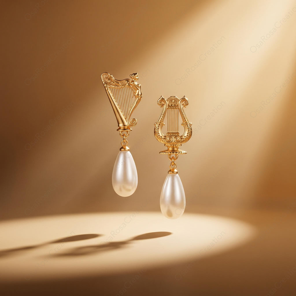 Ancient Greek Aegean Tears Earrings |Greek Goddess Earrings｜Mythology Inspired Earrings｜ Pearl Drop Vintage Jewelry｜Christmas gift