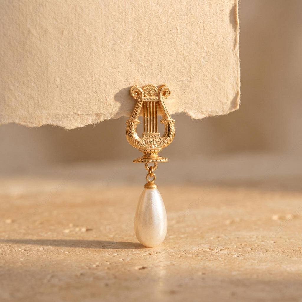 Ancient Greek Aegean Tears Earrings |Greek Goddess Earrings｜Mythology Inspired Earrings｜ Pearl Drop Vintage Jewelry｜Christmas gift