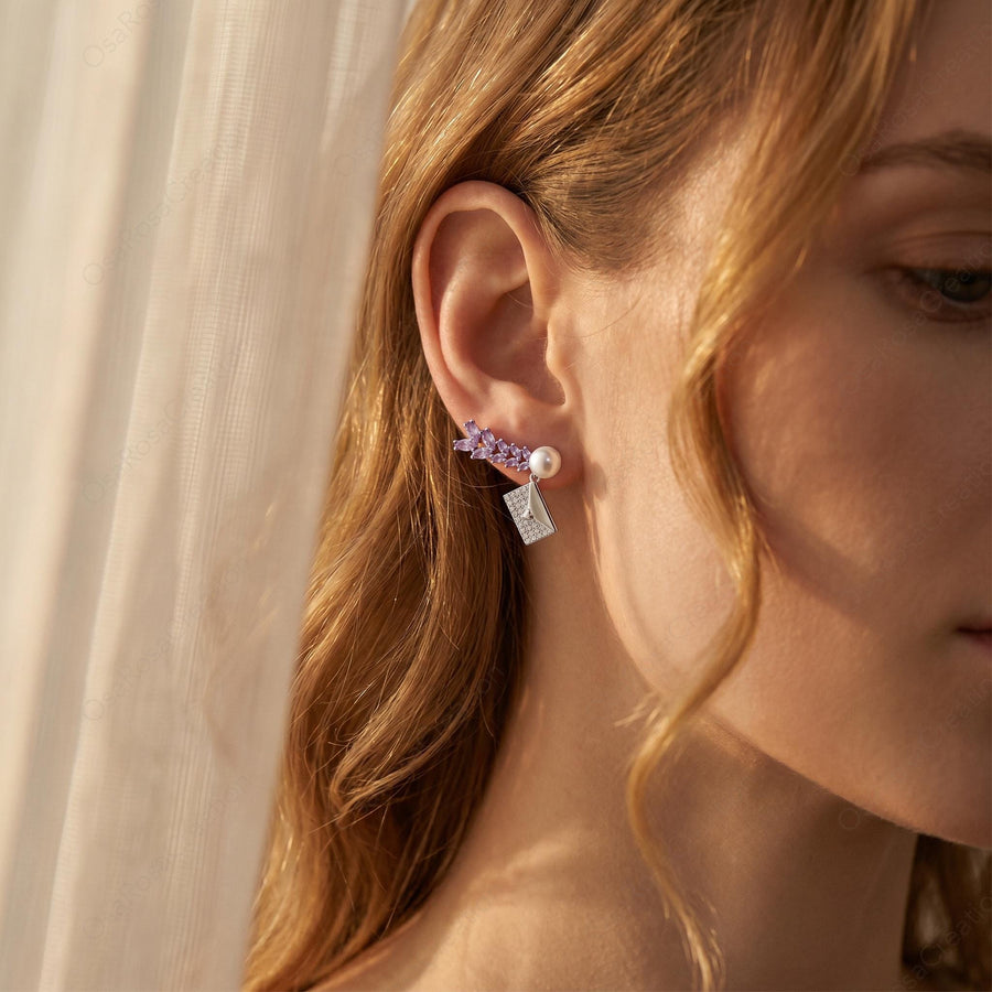 Envelope Pearl Earrings