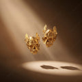 Gold Skull Butterfly Studs • Gothic Filigree Earrings, Sterling Silver Post· Fresh start gift