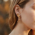 Gold Phoenix Earrings • 18k Plated Brass, S925 Post,Symbol of Rebirth & Strength •New Beginning Gift