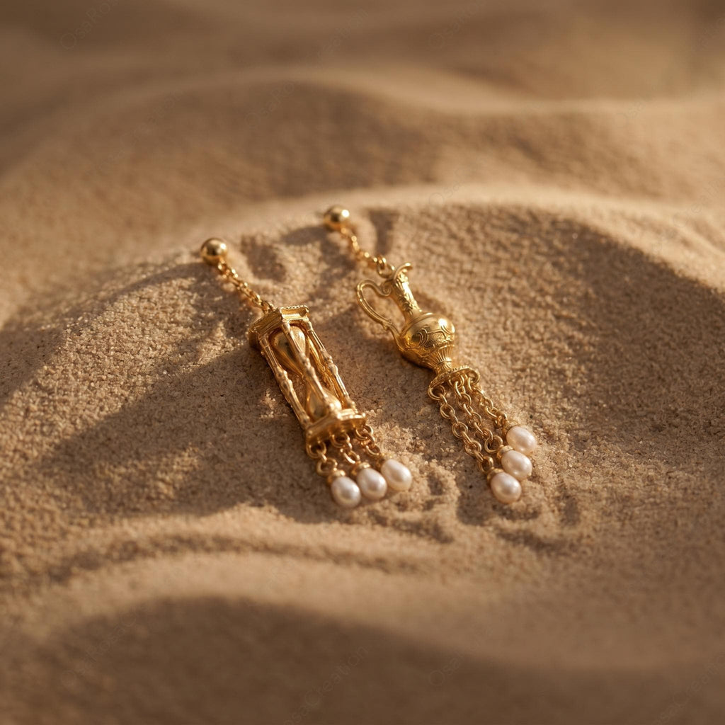 Vintage Gold Drop Earrings with Pearls | Everyday Statement Jewelry | Christmas & New Year Gift
