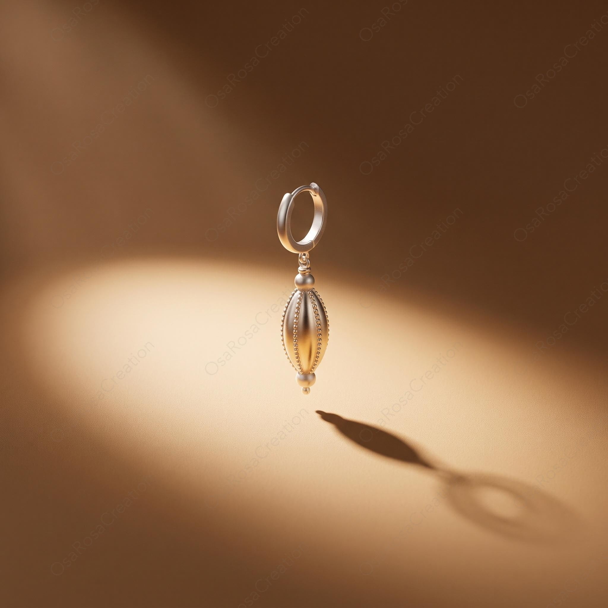 Sterling Silver Seed Drop Earrings, Ancient Greek Style Sculptural Dangle Jewelry
