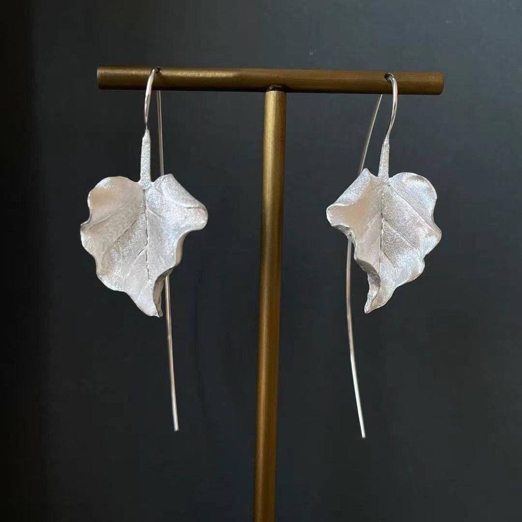 Laurel Leaf Earrings, 925 Silver Hook, Greek Goddess Jewelry