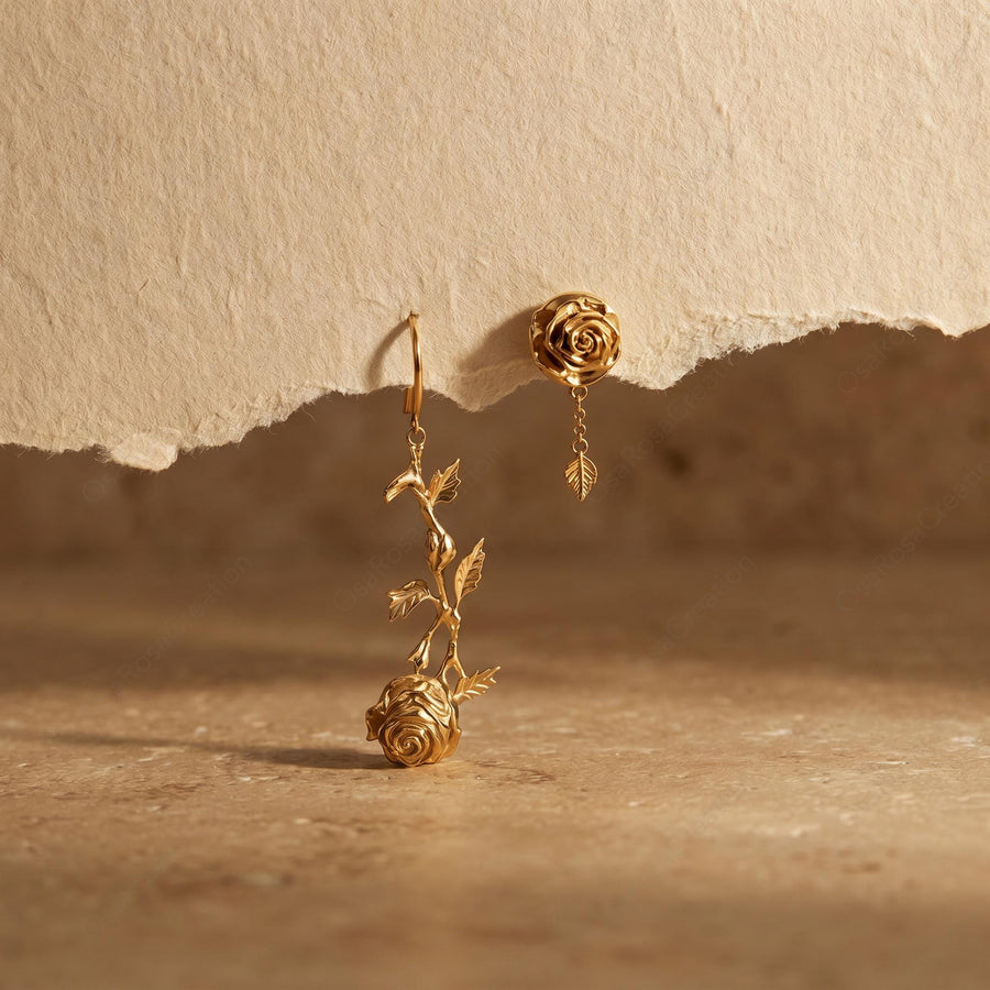 Twin Rose Earrings
