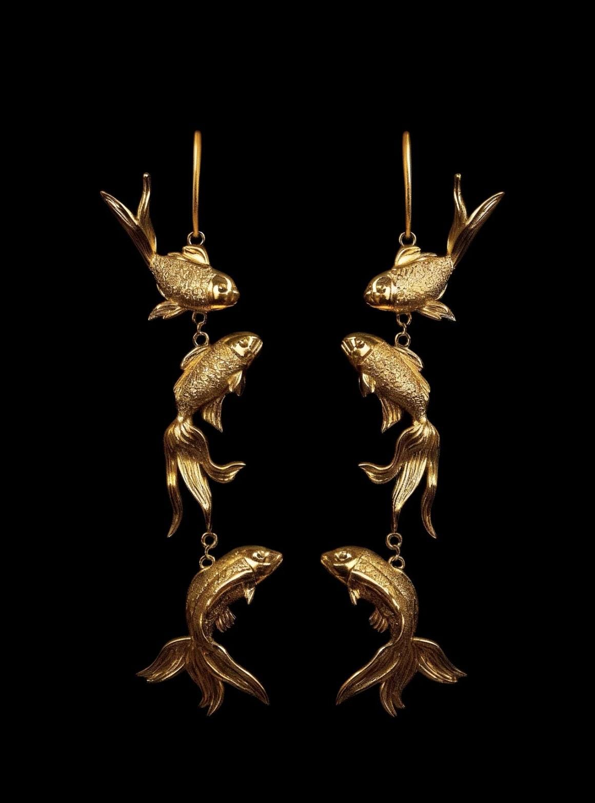 Koi Fish Earrings • Dainty Goldfish Dangle Earrings • Hypoallergenic S925 Silver Post • Good Luck Charm Gift for Her