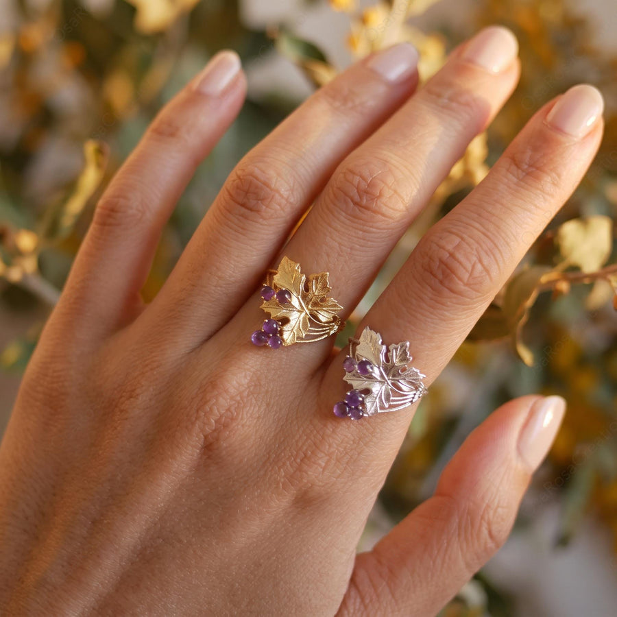 Amethyst Grape Vine Ring