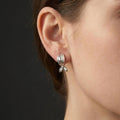Silver Scarf Knot Huggie Earrings • French Chic Jewelry