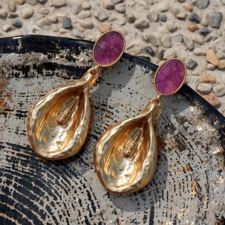 Calla Lily Earrings, Greek Goddess Hera Inspired Jewelry, Gold Floral Drop Earrings, Sculptural Flower Earrings, 925 Silver Post
