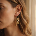 Gold Greek Earrings | Athena Goddess Earrings | Roman Column Dangle Earrings | Ancient Greek Jewelry | Gift for Her |  Christmas gift