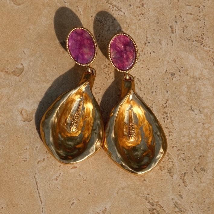 Calla Lily Earrings, Greek Goddess Hera Inspired Jewelry, Gold Floral Drop Earrings, Sculptural Flower Earrings, 925 Silver Post